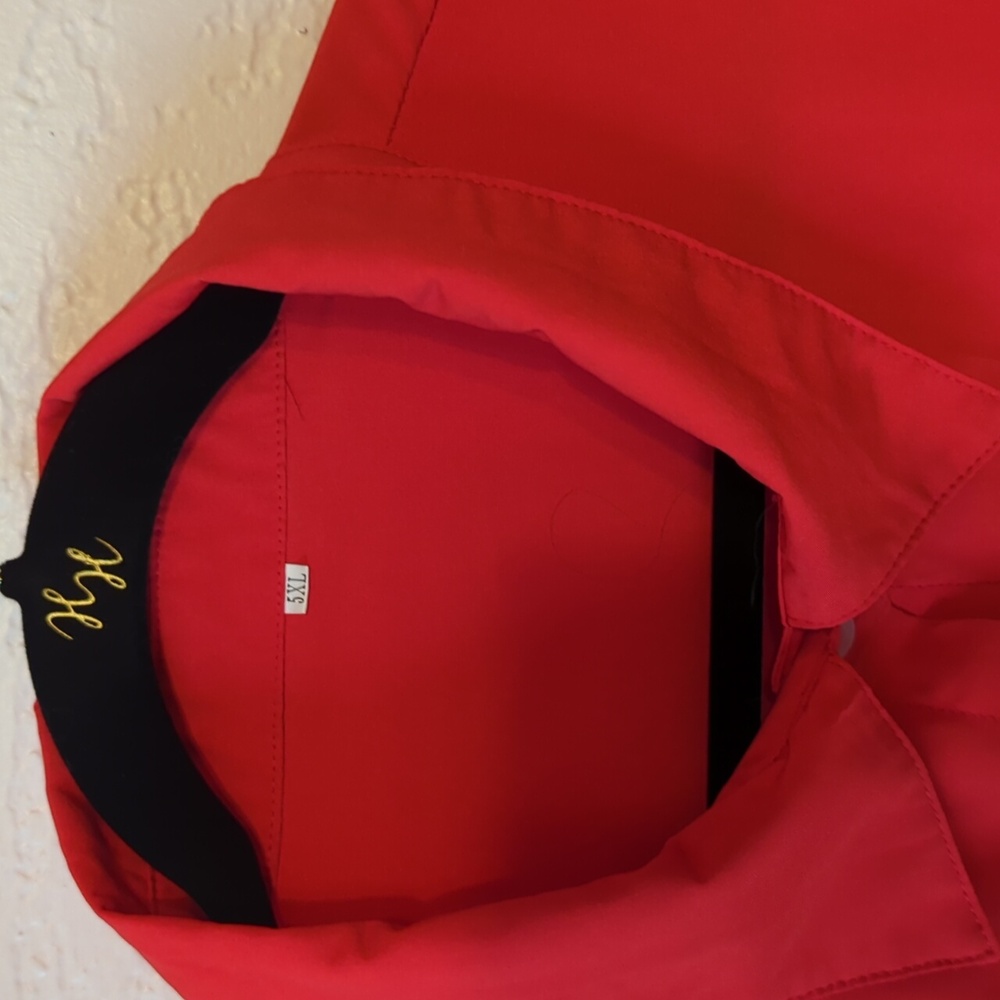 Red Button-Up Shirt - Picture 3 of 3